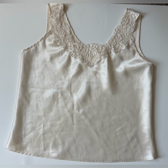 Cinema Etoile Dresses & Skirts - Vintage Cinema Etoile Ivory Slip Dress Lace Trim Coquette Romantic Small